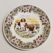 Churchill Ray Hutchins Hunting Dogs Spaniels 10" Dinner Plate England EUC