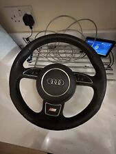 13-20 AUDI A3 8V Sline MULTIFUNCTION LEATHER STEERING WHEEL WITH BAG