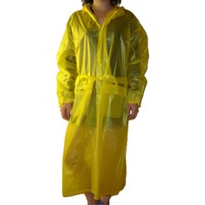 Quality Semi- Transparent Plastic PVC Vinyl Raincoat MAC Regenmantel