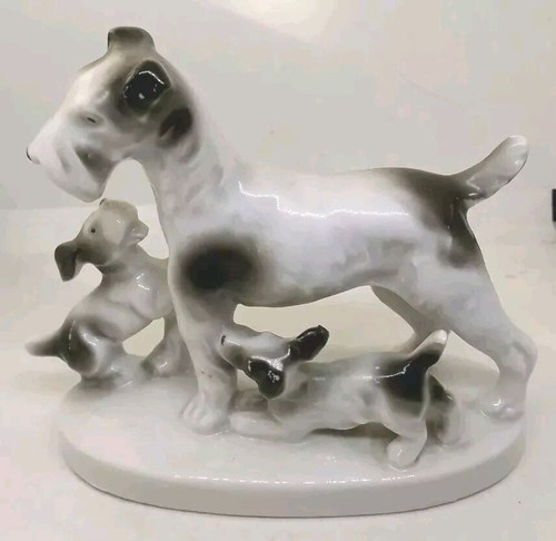 Vintage fox terrier dog with - fox,