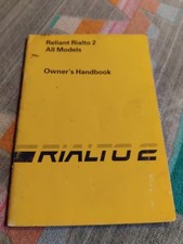 Reliant Rialto 2 Owner's