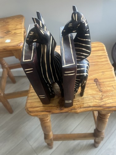Lovely vintage zebra book ends - lovely,