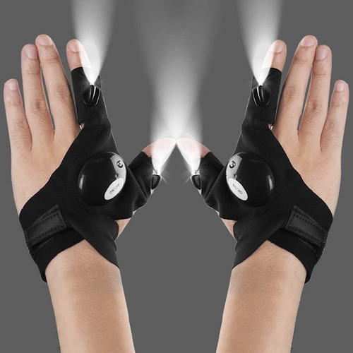 Led flashlight gloves - led,