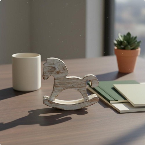Wooden rocking horse figurine - rocking,