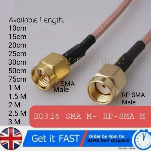 Sma male plug - male, rp