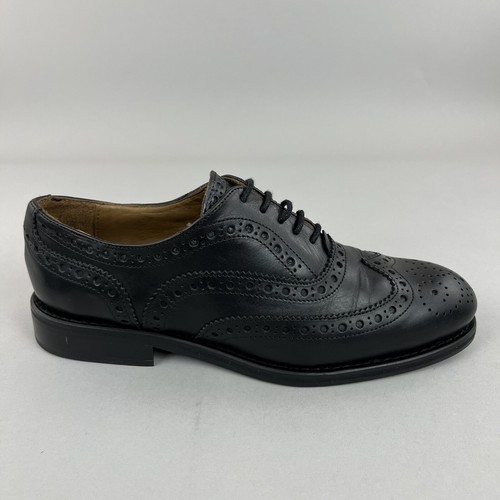 Zara black leather brogues - leather,