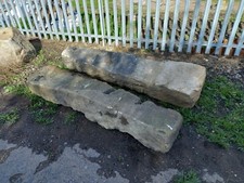 Pair Of Reclaimed Stone Gate Posts 6.2FT 