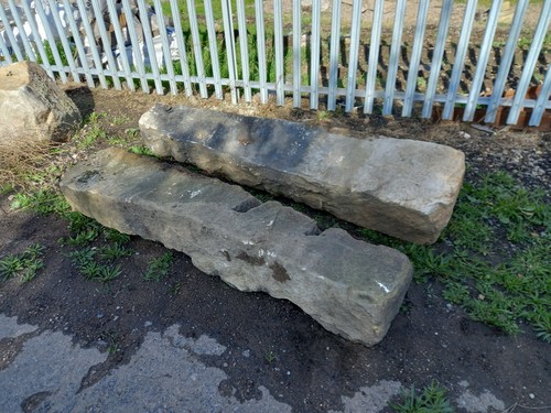 Pair reclaimed stone gate - pair,