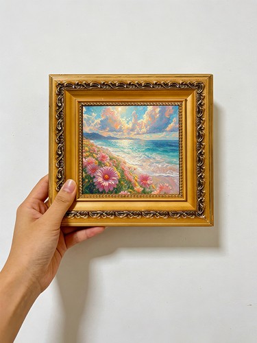 Pink daisy beach ocean - pink,