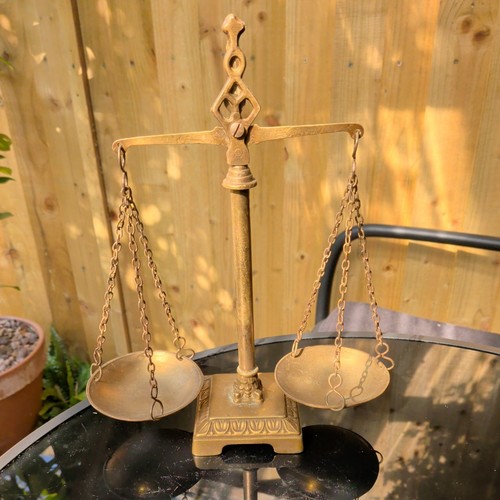 Vintage brass scales - brass,