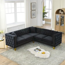82" Velvet Corner Sofa