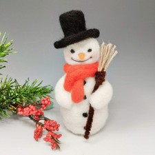 Festive Snowman Needle Felting