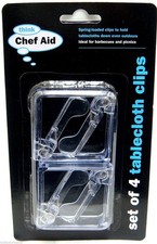 4 Table Cloth Clips Plastic