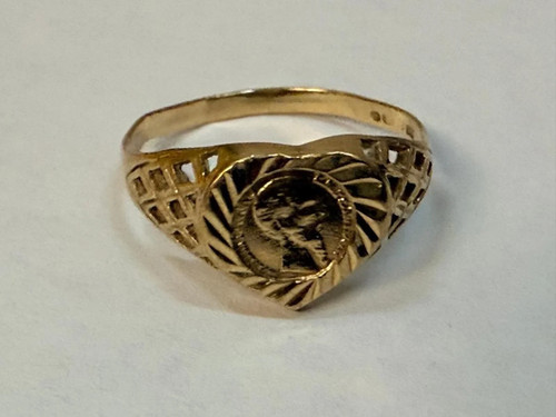 9ct gold cameo style - 9ct, ring