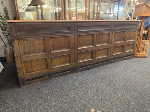 Large antique pine oak counter - antique,