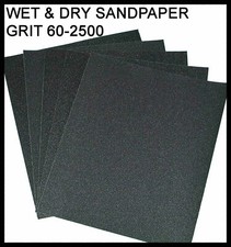 Wet Dry Sandpaper Grit 60 - 2500 Sand Paper Sanding Fine Medium Rough Waterproof