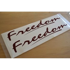FREEDOM Caravan Name Stickers Decals Graphics - PAIR