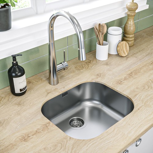 Single bowl undermount chrome - bowl,