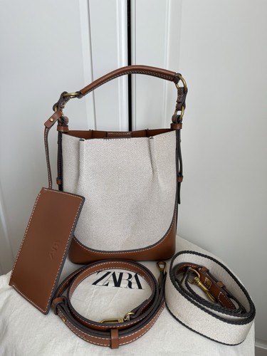 Zara bucket bag brown - bucket,