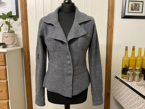 Monton grey boiled wool - grey,