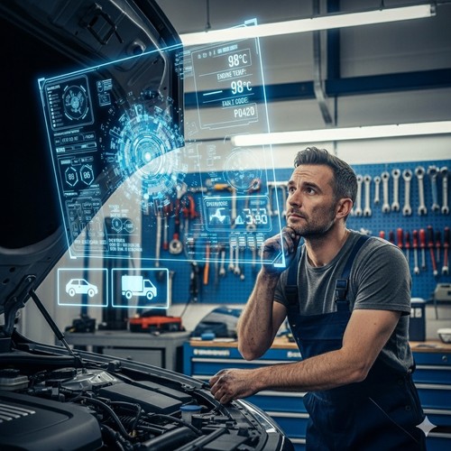 Automotive car repair workshop - car,