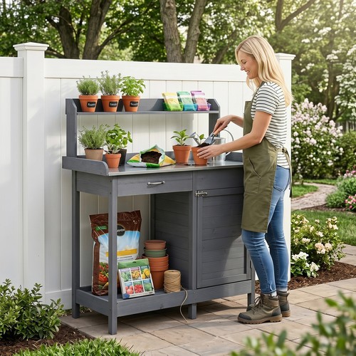 Wooden garden potting - wooden,