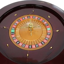 22" High Gloss Wood Roulette Wheel – Sold As-Is (Cosmetic Damage)