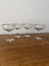 4 Vintage Champagne Coupes