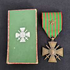 Croix de Guerre 1914-1918 with box WW1 French War Cross in box