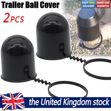 50mm Black Tow Ball bar Cap Cover Towing Car Caravan Trailer Towball Hitch NEW 