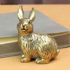 Heavy Duty Solid Brass Bunny Mini Figurine Cute Animal Statue
