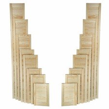 Natural Clear Pine Wood Door, Open Louvre Door, Cupboard Door, Wardrobe, Slatted