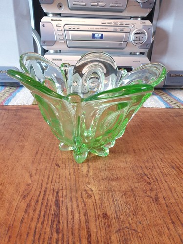 Art deco green glass - deco, 'irene'