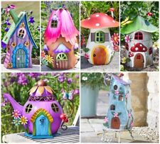 Large Garden Fairy Ornament House Metal Home Novelty Decoration Teapot Castle