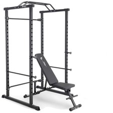 Power Rack Cage Squat Rack Pull Up Bar Adjustable Bench Weightlifting MARCY CFIT