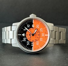 Fortis Flieger Cockpit Automatic Orange Black Swiss Pilot Watch