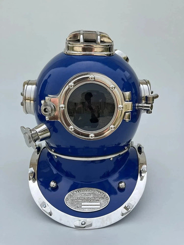 Vintage navy diving helmet - navy,