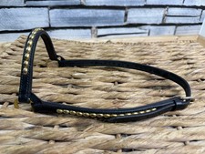 Miniature Horse In Hand Rolled Leather Show Halter/Bridle - Brass