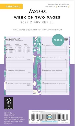 Filofax 2027 personal diary - 2027,