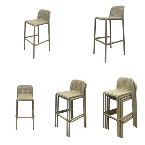 Beige stool - stool,, stacking