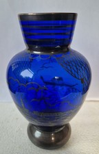 Vintage Cobalt Blue Glass Vase