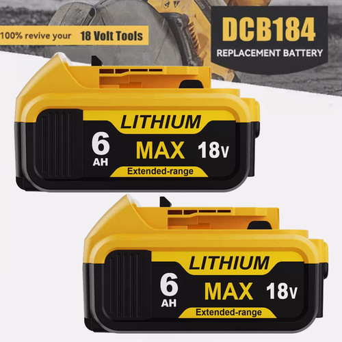 2pack for dewalt 18v - 18v, 6.0ah