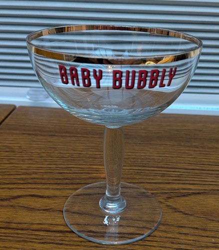 Vintage baby bubbly glass - "baby,