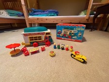 FISHER PRICE Little People PLAY FAMILY CAMPER Van Vintage