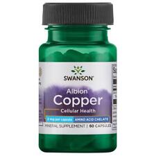 Swanson Albion Copper 2mg 60 Capsules, Cellular & Heart Health, Energy Support