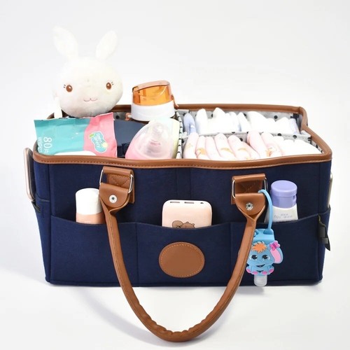 Nappy caddy navy - nappy, blue