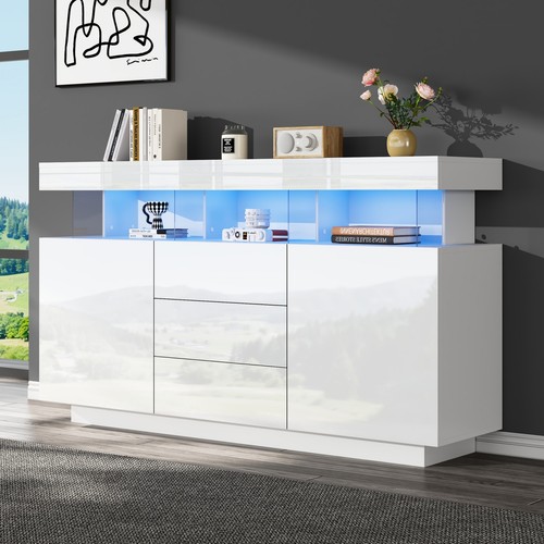 High gloss sideboard with led - gloss,