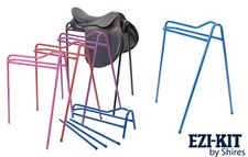 COLLAPSIBLE SADDLE STAND Shires Detachable Legs Plastic Coated Steel BLUE