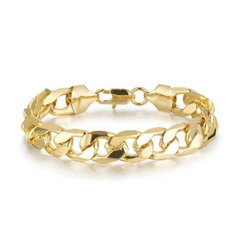 Men 9ct gold - curb, chain