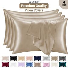 4 Pack Premium Soft Satin Silk Pillow Cases For Hair & Skin Luxury Pillow Covers